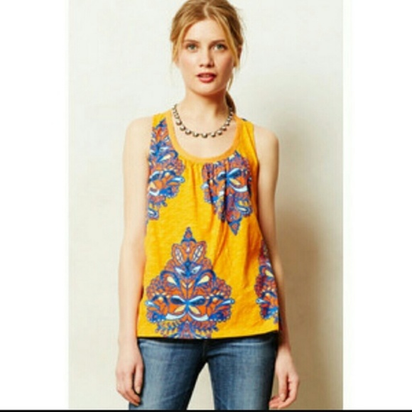 Anthropologie Tops - Anthropologie Beautiful patterned tank
